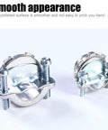 12 Pack One Half Inch Clamp Type Cable Connectors For Metallic Conduit Zinc Die Cast Silver Finish showing smooth polished surface