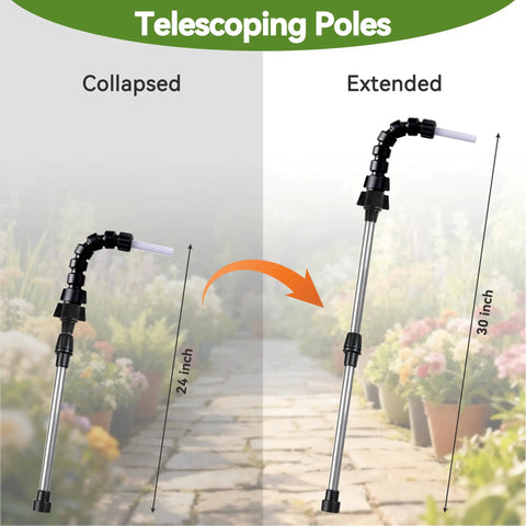 Telescoping Electric Plant Watering Wand For Indoor Hanging Plants With Ground Reach Pump 180 Degree Adjustable Nozzle
