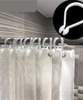 Plastic Openable Curtain Hooks 34mm Ring Clip Hanger Set for Drapery Rods Bath Shower Window Blind Pack of 200