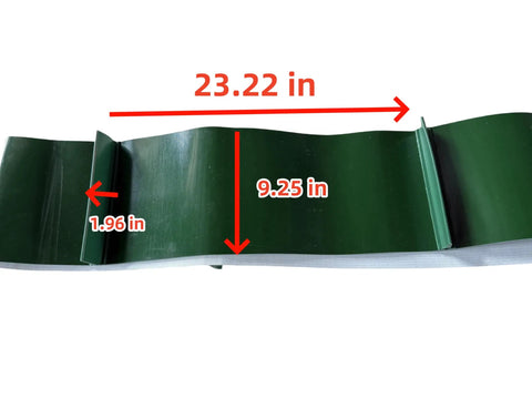 PVC anti-slip belt for 7HP Gas Powered Firewood Conveyor 18FT Long Log Conveyor with dimensions labeled
