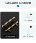 Packaged Champagne Bronze Cabinet Handles With 3 Inch Hole Spacing