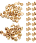 100 Sets Double Cap Leather Rivets And Snap Fastener Kit For Garments, DIY Leathercraft Hardware, Pro Grade Heavy Duty Metal Rivets With Easy Install, Includes Snap Buttons, Perfect For Jackets, Bags, Belts And More. gold metal rivets and snap fasteners