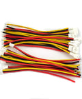 10 Pairs 3 Pin PH 2.0mm Connector Plug Kit With 10cm 22 AWG Soft Silicone Wire for LED Light Strips in color-coded arrangement