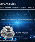 Front Wheel Bearing Hub Assembly Replacement For Nissan Rogue 2008 2013 Rogue Select 2014 2015 Sentra 2008 2012 2.5L 4 Cylinder Only 5 Lug Direct Fit Installation Ready, details and specifications.