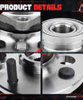 Close-up of 2 Pack Front Wheel Hub Bearing Assembly 6 Lug For Chevy And GMC 4WD 4X4 Fits 1992 To 1994 Blazer K1500 K2500 Suburban