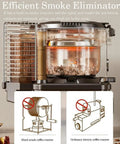No Fuss Coffee Bean Roaster 700 Watt Home Machine Packs Auto Chaff Separator And Built In Smoke Extractor with smoke shield.