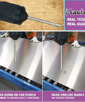 Steel Universal Punch Set Pro Grade Hardened Alloy Punch Pins And Mild Steel Body For Precise Marking demonstration in workshop