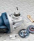 Pro Grade Rotary Tool Collet And Chuck Nut Set for Stable Grip with brass copper collets and drill holder on metal surface