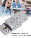 Nifty Tiger Pattern Magnetic Slider Fidget Toy With Built In Rotating Bearing For Instant Anxiety Relief And Daily Stress Busting Pocket Play, silver metal material