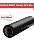 40 Pack 18 Inch Black Stretch Wrap 80 Gauge Heavy Duty Pallet And Package Security Film For Moving Shipping And Storage 1,100 Sq Ft Of Durable Protective Wrap, 1100 ft roll