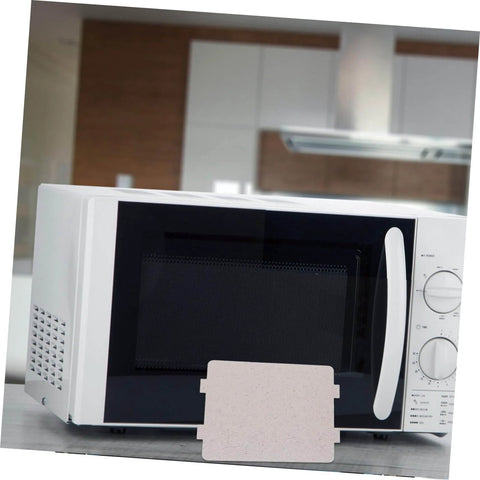 Microwave Waveguide Cover Replacement with high temperature resistant mica sheet displayed in front of a microwave oven