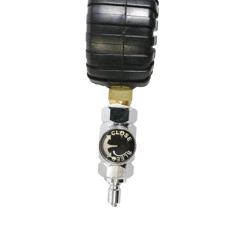 Two Inch Intermediate Pressure Gauge And Release Valve For Scuba Regulator, metal build, detailed view of valve connection