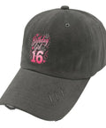 Its My 16th Birthday Dope Lightweight Low Profile Cap For Women Dark Grey Adjustable Buckle Back Strap Unstructured Hat