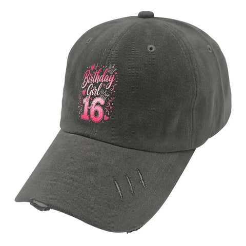 Its My 16th Birthday Dope Lightweight Low Profile Cap For Women Dark Grey Adjustable Buckle Back Strap Unstructured Hat