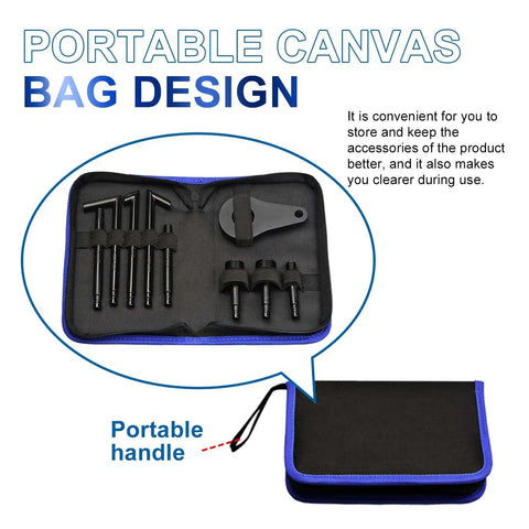 Portable canvas bag for 3 Liter Transmission Fluid Pump Kit with storage for adapters and tools, includes portable handle