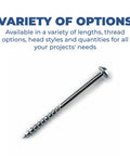 Zinc Pocket Hole Screws For Cabinetry And Furniture Builds, Two And A Half Inch Coarse Thread With Maxi Loc Head, Indoor Use