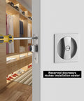 Brushed Nickel Pocket Door Lock Privacy Square Hardware Not Adjustable for Pocket Doors and Sliding Doors One Pack