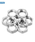 Ten Pack M16 X 1.0 Hex Nuts Zinc Plated Carbon Steel Hardware Fasteners Heavy Duty Metric Thread Nuts With 22mm Hex Width And 8mm Height