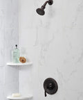 Tub And Shower Trim Kit With Treysta Cartridge Featuring Air Injection Tech 1.75 GPM At 80 PSI ceramic disc valve installed in shower