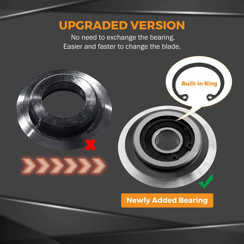 Badass Replacement Blade For Copper Wire Stripping Machine Featuring Built In Bearing showing upgraded bearing design and easy change mechanism