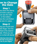 How to change the date on Heavy Duty Date Stamp With Rock Solid Steel Frame For Tough Daily Grind featuring user instructions.