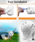 White Golf Ball Marker Template For Rapsodo MLM2PRO Mobile Launch Monitor, Precise Ball Alignment And Identification Tool in use