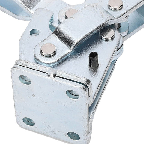 Close-up of Beefed Up Heavy Duty Quick Release Toggle Clamp With 450Kg Holding Capacity For Woodworking And Assembly, Durable Galvanized Iron
