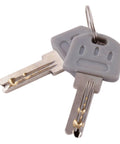 Two keys for Heavy Duty Trailer Hitch Lock 5 By 8 Inch Receiver Pin With Two Keys Chrome Finish, Locking Hitch Pin