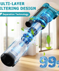Powerful 700W Brushless Cordless Vacuum Cleaner With 60KPa Suction and multi-layer filtering design displayed in living room