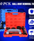 Ball Joint Removal Tool Kit 10 Piece For Most 2WD And 4WD Cars And Light Trucks in open blue and red cases