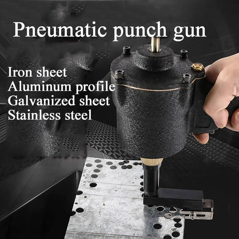 Pro Grade Pneumatic Hole Puncher With 360 Degree Swivel And Quiet Exhaust Guard For Rock Solid Performance On Tough Sheet Metal Panels And Fast Trade Shop Work