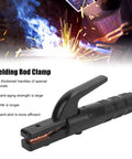 Heavy Duty Welding Electrode Holder Clamp With 300A Capacity For Industrial Use, heat tolerant insulated body and forged design.