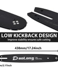 16 Inch Chainsaw Bar And Chain Kit With 3/8 LP Pitch And .043 Gauge 55 Drive Links Fits MS170 MS180C low kickback design