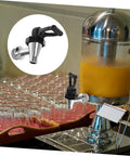Hassle Free Universal Plastic Water Spigot And Dispenser Tap Fitting Standard Drink Coolers with variable flow dial on beverage dispenser.