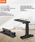 Stair-Friendly Ladder Leveler Extender displaying dimensions and details, 23.4 x 5.8 inch stabilizer, adjustable height 11.4 to 18 inches.