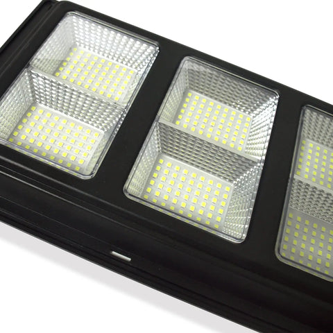 Close-up of LED panel for Two Pack Solar Street Lights Outdoor With Motion Sensor 10000LM Dusk To Dawn Flood Lights IP66 Waterproof.