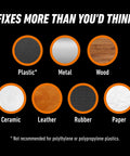 Image displaying surfaces for Your Go To Clear Glue For All Purpose Bonding Fast On Glass Plastic Wood Metal Ceramic Rubber And More.