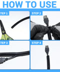How to install 20ft Split Wire Loom Tubing For Cords Black Quarter Inch Inner Diameter Cable Sleeve Protects USB Power Audio Video Wires