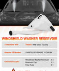 Windshield Washer Reservoir With Cap And Sensor Hole Bottom Dropin Replacement Tank For Toyota Tacoma 1998 To 2004 Replaces OE 8531504060 TO1288184 85315 04060 12498759 Ready To Install