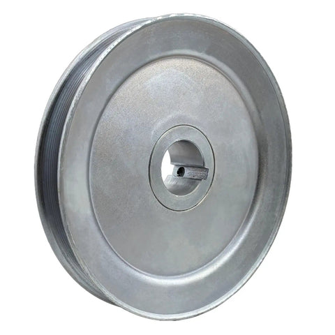 One And One Eighth Inch Bore 6 Inch Outer Diameter Single Groove V Belt Pulley For A B 5L 4L AX BX Belts Rugged Carbon Steel Motor Pulley With Zinc Plating Built Tough 1020 Steel Drive