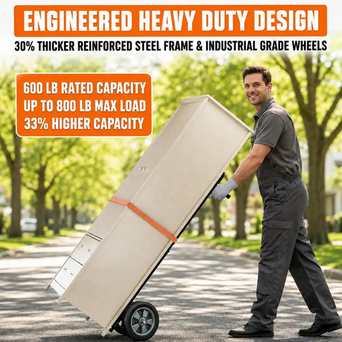 Heavy Duty Folding Hand Truck Dolly Cart With Eight Hundred Pound Capacity Straight Up Built Tough As Nails To Move Couches And Gear Without Breaking A Sweat