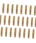 Brass Hidden Cabinet Hinges 25 Pack for jewelry boxes, smooth and silent, cylindrical barrel, vintage modern style