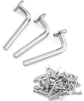 Pallet Rack Drop Pins Set 100 Pcs M7x55mm Heavy Duty J Bolt Safety Universal Pins For Shelving Systems Cross Beam Locker Pins Galvanized Carbon Steel 8mm 5/16in Hole Compatible Ideal For Warehouse And Home, galvanized steel J pins