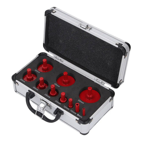 Check Out These Epic Filfeel Hole Saw Tile Drill Bits Kit With 10 Piece Shank Bits For Ceramic Marble Glass That Cuts Clean Without Burrs And Lasts Forever, 10pc 6-50mm in case