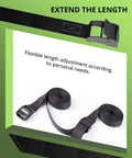 Rock Solid 0.75X48 Inch Cam Buckle Tie Down Straps showing adjustable black straps and cam buckle for easy length modifications.