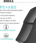 Material details of Universal 9V 2A Pedal Power Supply Adapter with heat and corrosion resistant PC+ABS shell