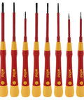 Insulated Precision Screwdriver Set 8 Piece PicoFinish Pro Grade Slotted And Phillips Bits 1000V Rated For Electronics And Electrical Work
