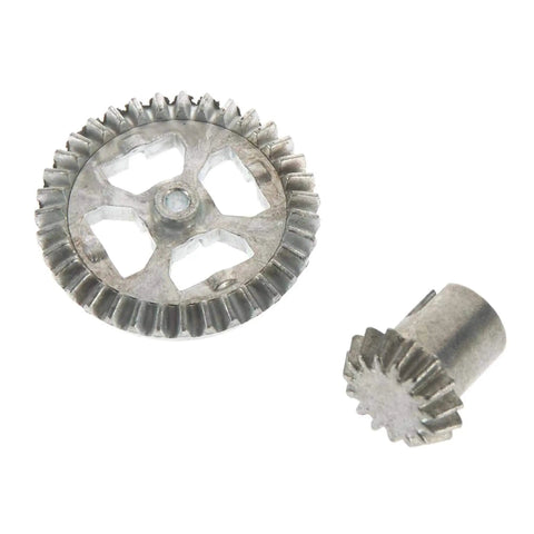 Bevel Gear Set 35T 15T For RC Cars And Trucks AXIC1494 Compatible Upgrade Kit With High Precision Metal Gears in silver finish