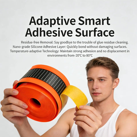 Man holding Two Pack Bike Tire Liners With Self Adhesive Puncture Proof TPU Tube Protectors 40mm Thick Shields Inner Tubes