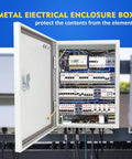 Rugged Outdoor Weatherproof NEMA 4X Metal Electrical Junction Box 12 By 12 By 8 Inch Wall Mount Lockable Enclosure IP66 Waterproof And Dustproof